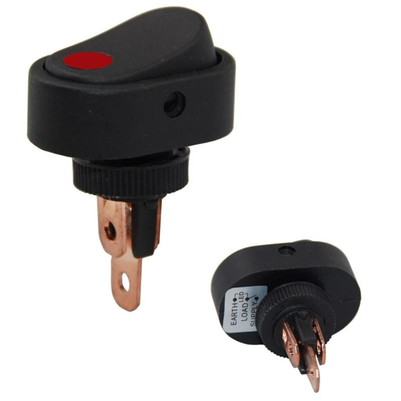 IC-132A-2 Oval Asw Serisi 12V 20Amper Ledli On-Off Anahtar
