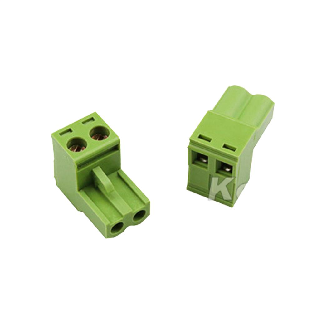 2 Pin 5.08mm Dişi Geçmeli Klemens Yeşil