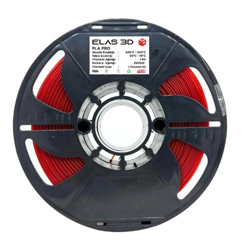 ELAS 1.75mm Kırmızı PLA PRO Filament 1kg
