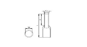 İzoleli Kablo Yüksüğü 2,5mm² - Kablo Yüksük E2508 500 Adet Mavi