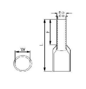 İzoleli Kablo Yüksüğü 1,5mm² - Kablo Yüksük E1508 1000 Adet Kırmızı