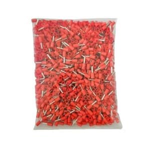 İzoleli Kablo Yüksüğü 1,5mm² - Kablo Yüksük E1508 1000 Adet Kırmızı