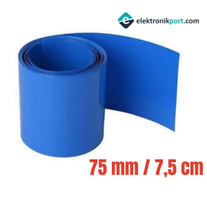 Batarya Shrink 7,5cm Isı ile Daralan PVC 1metre Makaron 18650 Li-ion