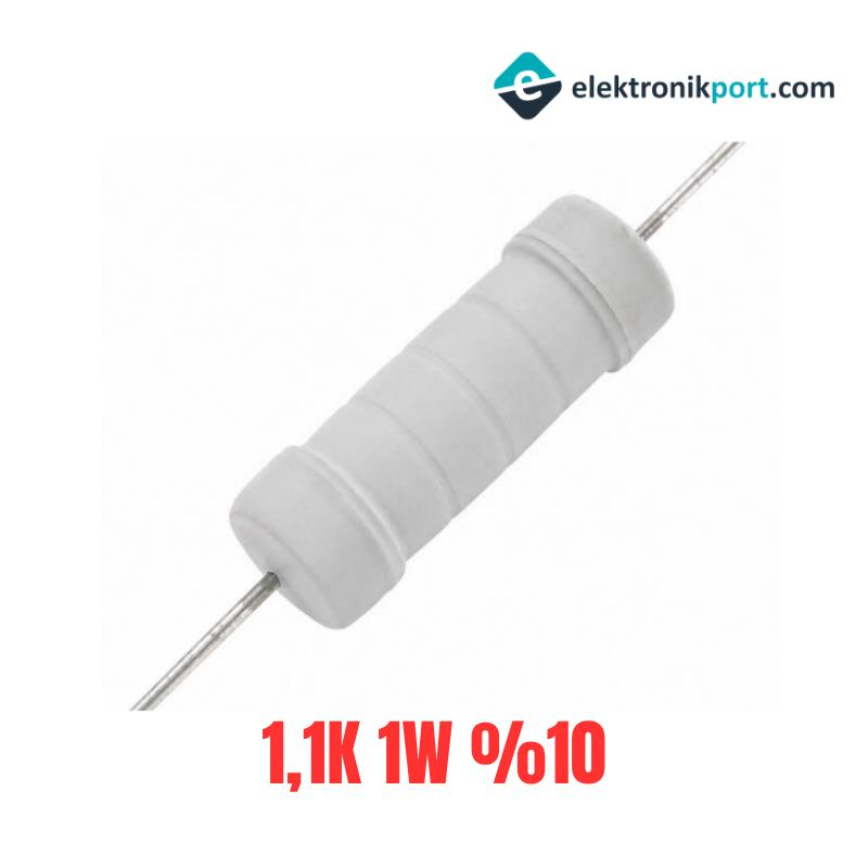 1,1K 1W %10 Tolerans Taş Direnç