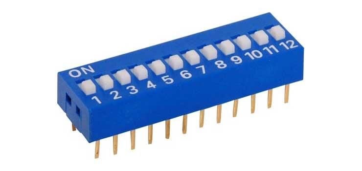 12li Dip Switch ON-OFF Mavi
