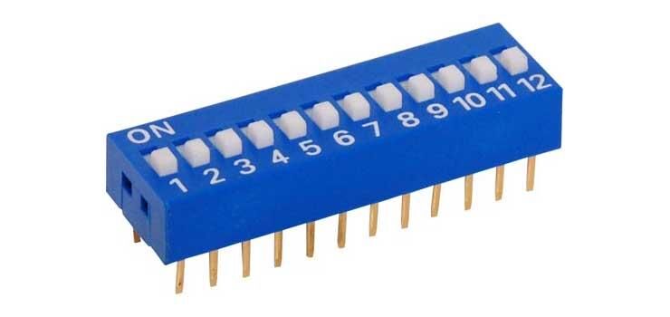 12li Dip Switch ON-OFF Mavi