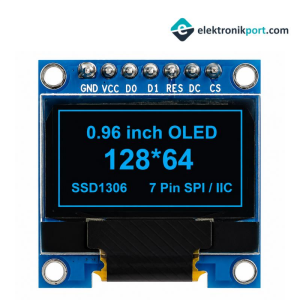 0,96 İnç OLED LCD Ekran Modülü Mavi 7 Pin