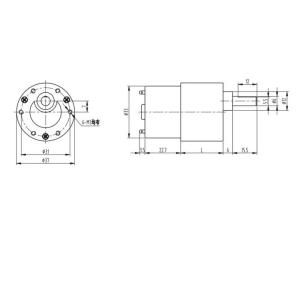 12V 37mm 319 RPM Redüktörlü DC Motor JGB37-520