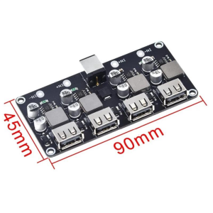 QC3.0 QC2.0 6-32V USB DC-DC Step Down Dönüştürücü Şarj Modülü - 4 Çıkışlı