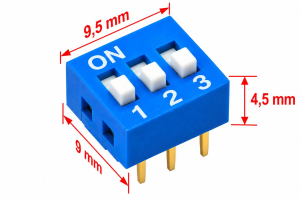 3lü Dip Switch ON-OFF Mavi