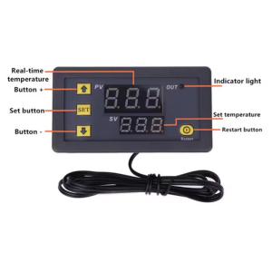 W3230 24V DC Röle Çıkışlı Dijital Termostat Sıcaklık Kontrol Cihazı