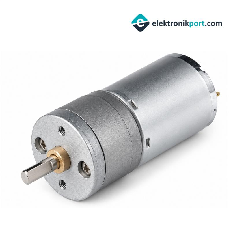 12V 25mm 130RPM Redüktörlü DC Motor