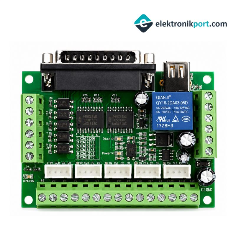 5 Eksen CNC Kontrol Kartı (MACH3 Uyumlu)
