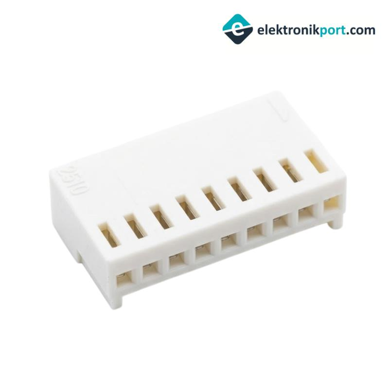 9 Pin Dişi Soket Konnektör Gövdesi Krem 2,54mm Molex KK Stil