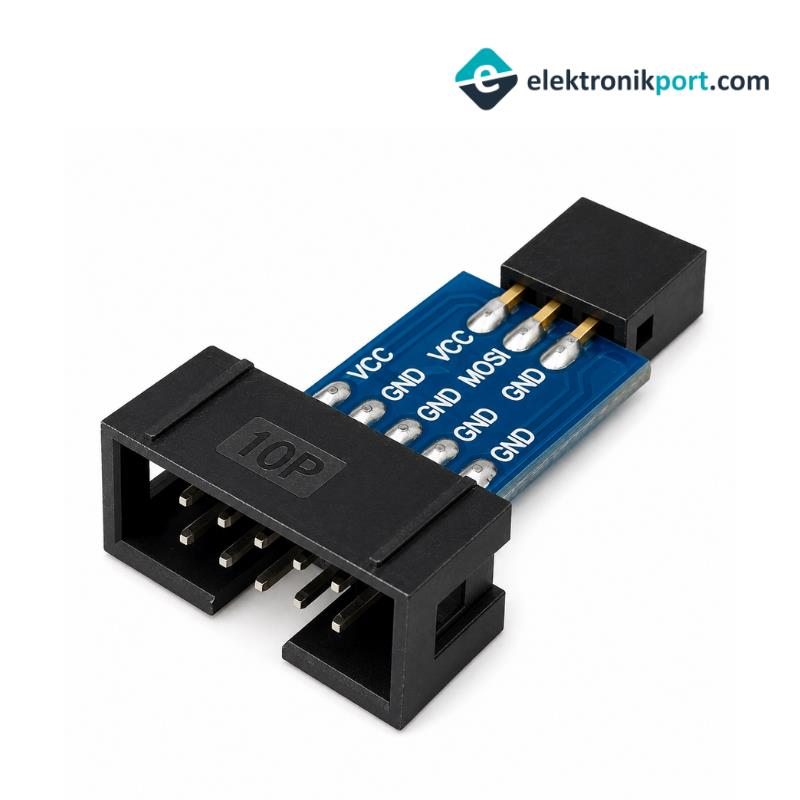 AVRISP USBASP STK500 Dönüştürücü kartı 10 Pin 6 Pin