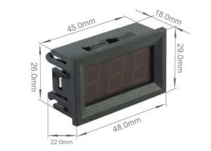 Voltmetre DC 0-30V Panel Tip Dijital Kırmızı 0,56 inch