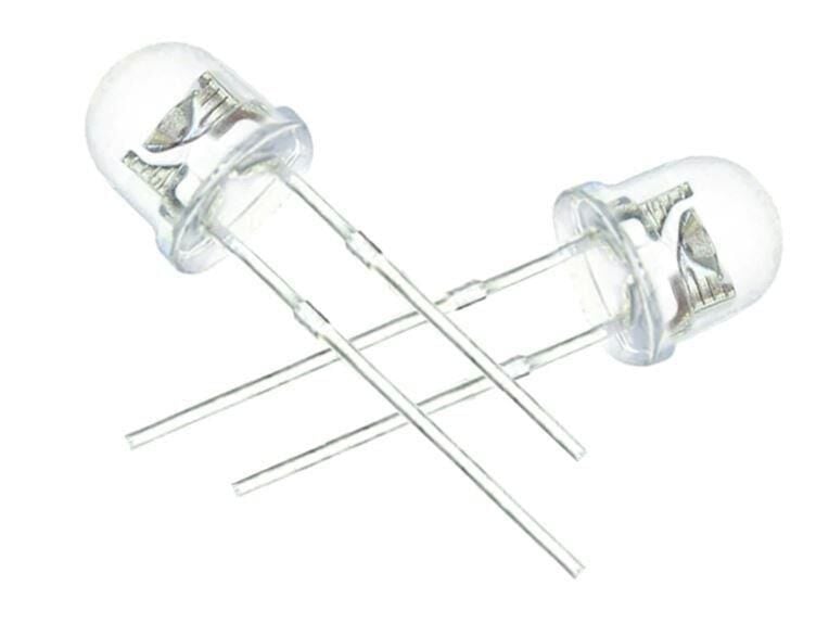 Led 4,8mm Mantar Şeffaf Sarı (10 Adet)