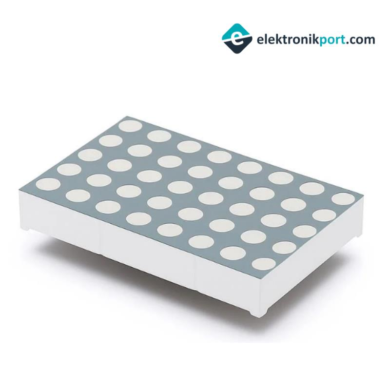 5x7 Dot Matrix Ortak Katot 52x33mm 5mm Led - Kırmızı