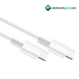 PD60 Type-C to Type-C 60W  Beyaz 1 Metre Şarj Data Kablosu