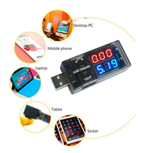 Usb Voltmetre Usb Ampermetre Usb Akım Ölçer - Çift Usb Çıkışlı