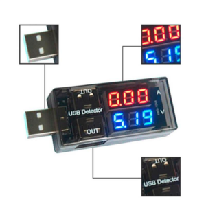 Usb Voltmetre Usb Ampermetre Usb Akım Ölçer - Çift Usb Çıkışlı