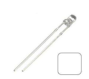 LED 3mm Beyaz Şeffaf (10 Adet)