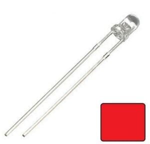 LED 3mm Kırmızı Şeffaf 10 adet