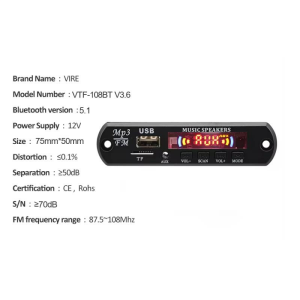 Ototeyp Çevirici MP3 Çalar Bluetooth Modülü