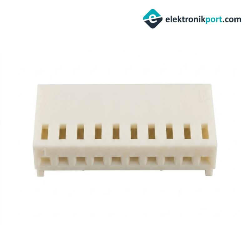 Molex 22-01-1102 10 Pin Dişi Soket Konnektör Gövdesi Krem