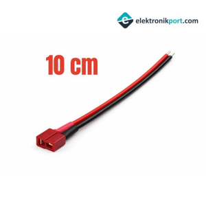 14AWG - T Plug - Deans Dişi - 10 cm Silikon Kablo