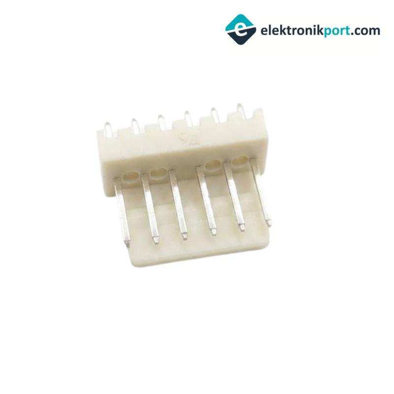 6 Pin Erkek 180' Soket Konnektör Gövdesi Krem