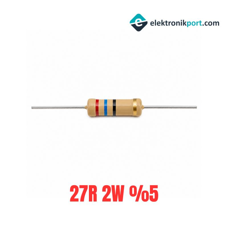 27R 2W %5 Tolerans Karbon Film Direnç