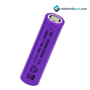 ICR18650 Roxy 3,7V 2000 Mah Şarjlı Lityum Li-ion Başlıksız Puntalı Pil