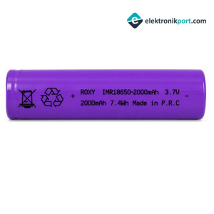ICR18650 Roxy 3,7V 2000 Mah Şarjlı Lityum Li-ion Başlıksız Pil