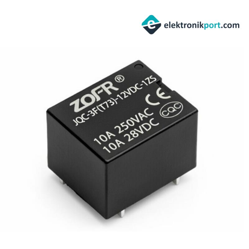 12V 10A Zofr Röle - JQC-3F(T73)-12VDC-1ZS