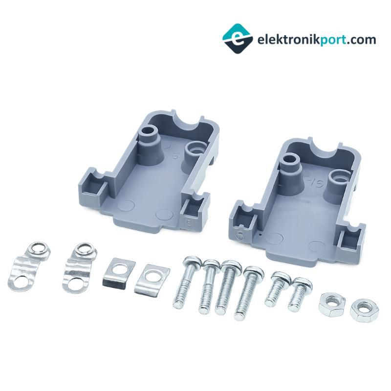 DB9 / RS232 D-Sub 9 Pin Plastik Konnektör Kutusu (Kapak)