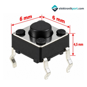 6x6x4,5mm Tach Buton (4 Bacak)