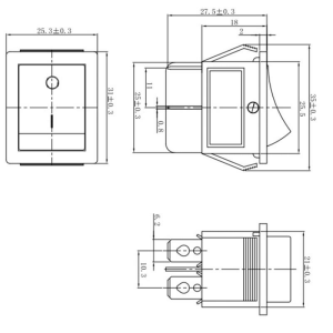 IC-104 Geniş Işıklı Anahtar ON-OF 4P