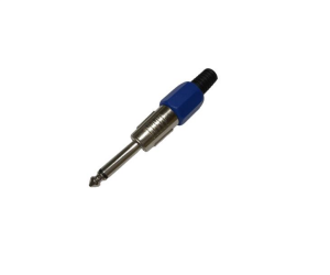 6.3mm Mono Metal Gitar Jak Erkek - Mavi