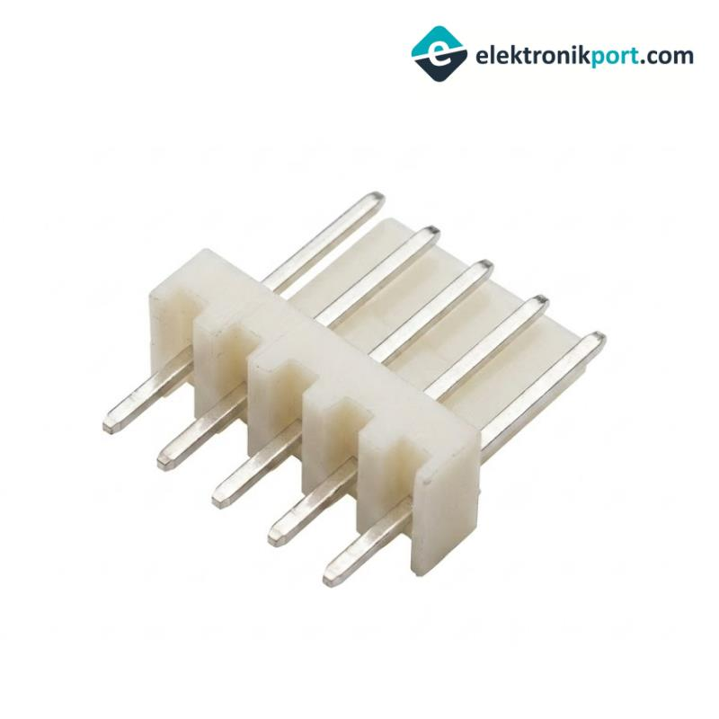 5 Pin Erkek 180' Soket Konnektör Gövdesi Krem