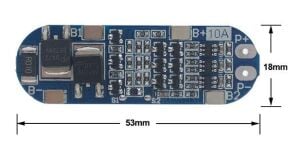3S 10A 12,6V BMS Koruma Kartı Lityum Batarya 18650 Li-ion Lipo Protection Module