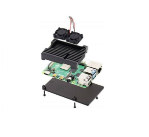 Raspberry Pi 4 Çift Fanlı Alüminyum Kasa Soğutucu