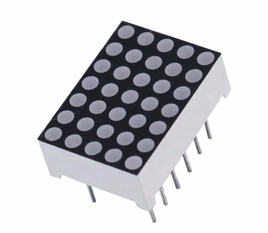 LED Dot Matrix 0,56 inç 5x7 Kırmızı Ortak Katot 13mm × 18mm