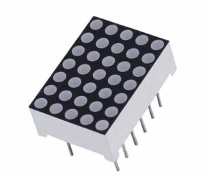 LED Dot Matrix 0,56 inç 5x7 Kırmızı Ortak Katot 13mm × 18mm
