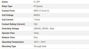 48V DC Küp Röle HRS4H-S-DC48V