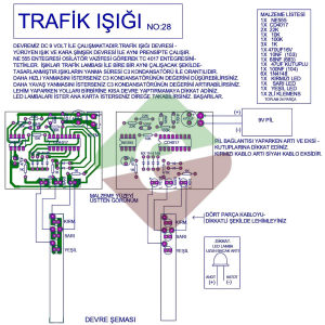 Trafik Işığı Demonte Devre Kiti Kendin Yap (NO:28)
