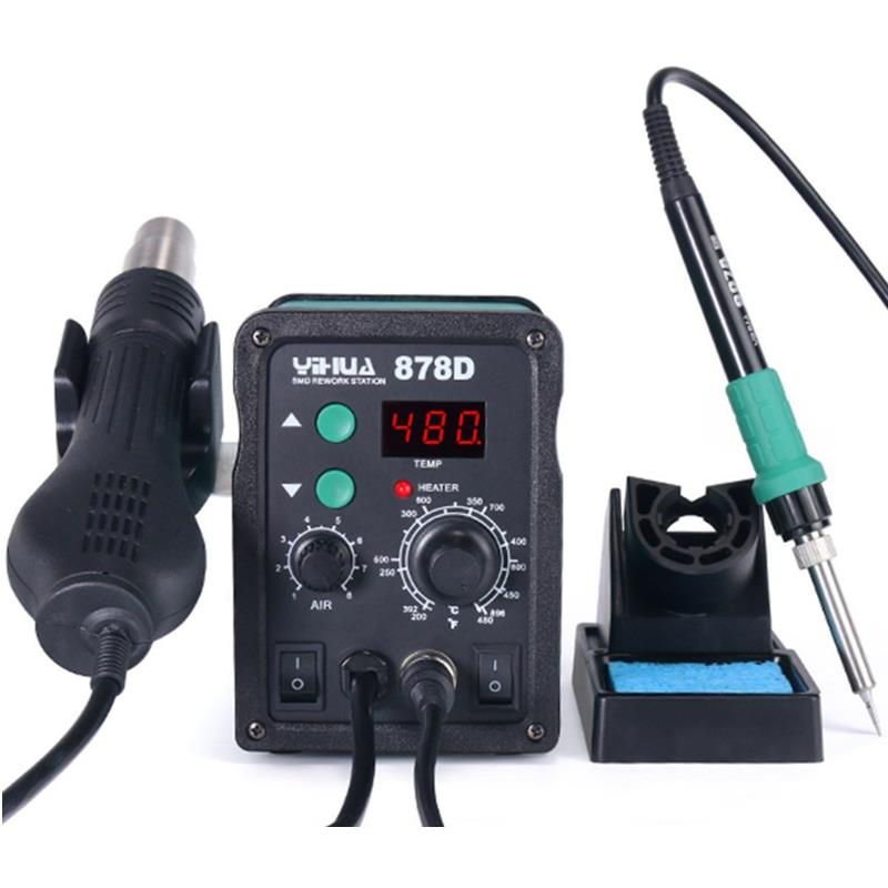 Yihua 878D 740W Sıcak Hava Üflemeli Dijital Havya İstasyonu