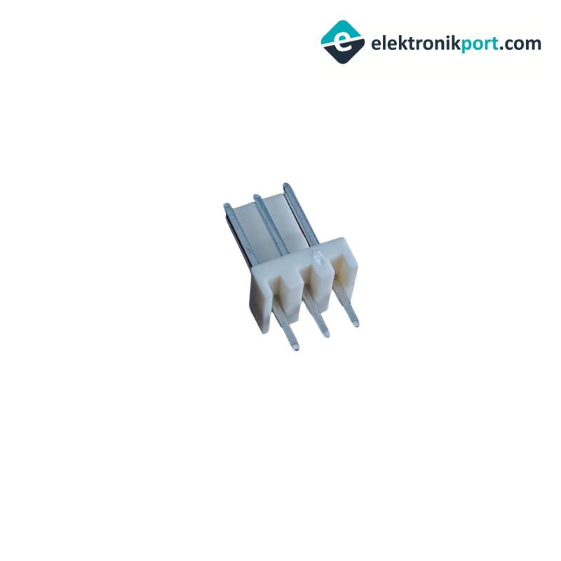 3 Pin Erkek 180' Soket Konnektör Gövdesi Krem