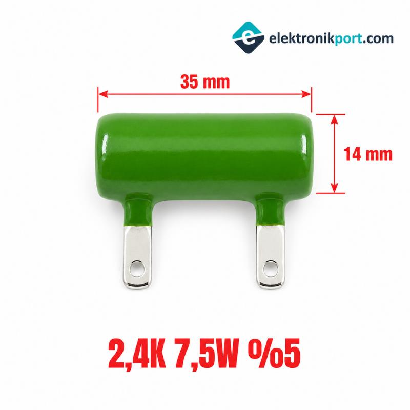 2,4K 7,5W %5 Tolerans Tel Sarımlı Güç Direnci