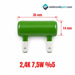 2,4K 7,5W %5 Tolerans Tel Sarımlı Güç Direnci